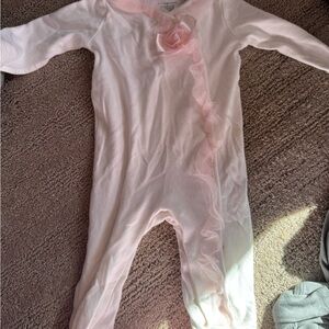 First Impressions Pink Ruffle Footie